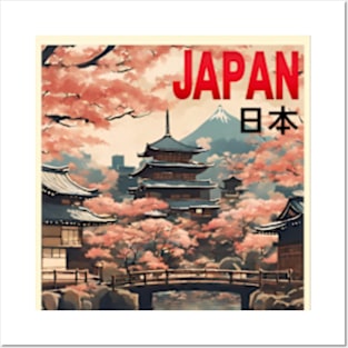 japan tokyo vintage travel tourism 12 Posters and Art